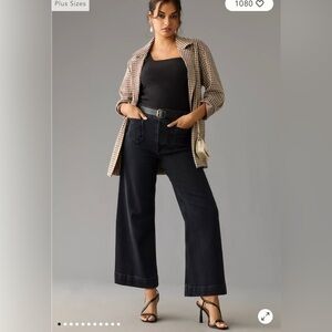 PILCRO Black Cropped Denim Pants